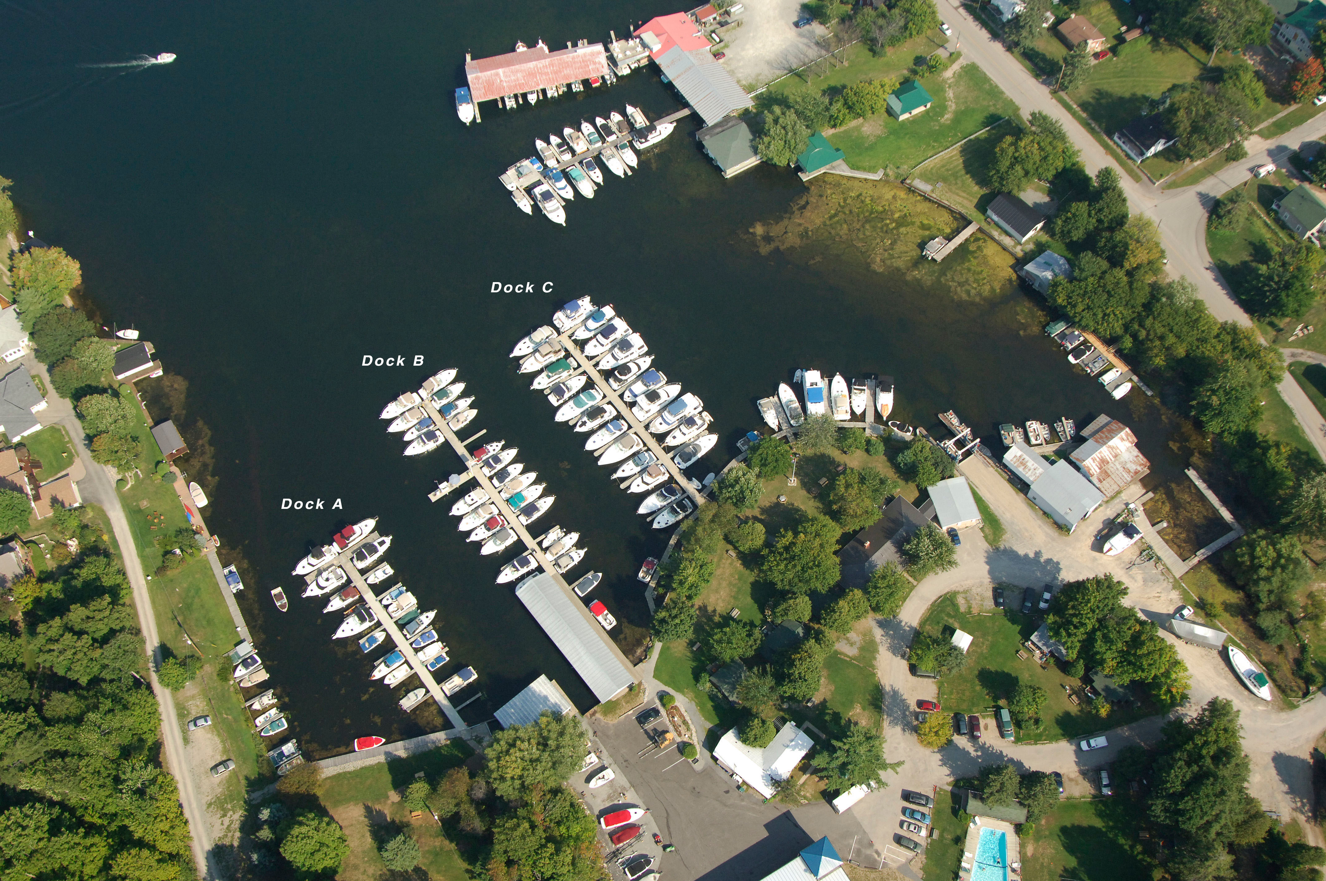 Len's Cove Marina Preferred Slips - Color Coded Map
